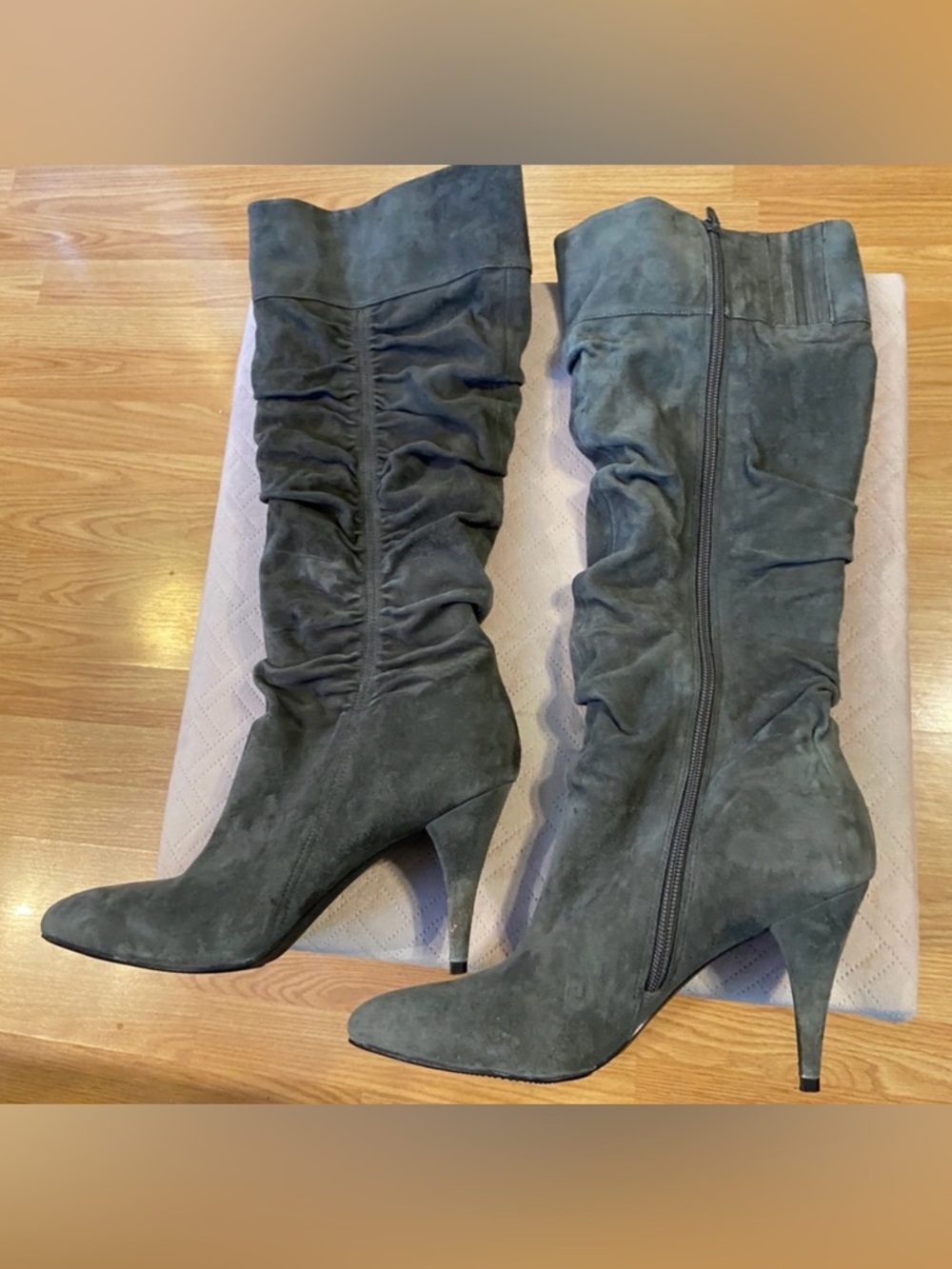 Pegabu grey high boots with heels - size 39 or 9